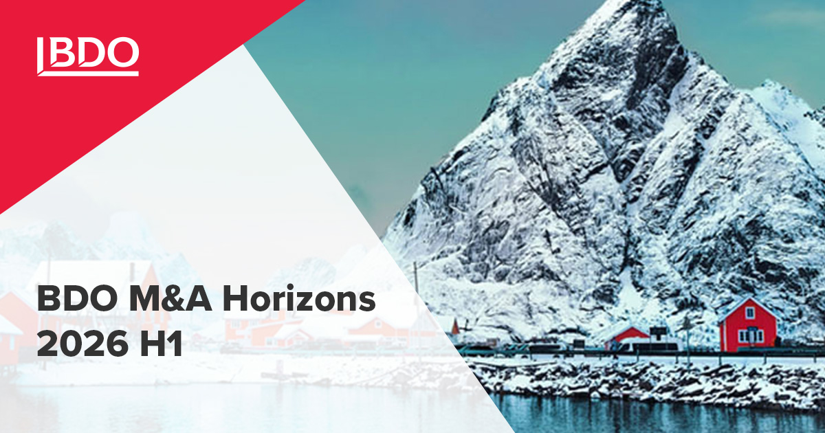 BDO M&A Horizons 2026 H1 - BDO