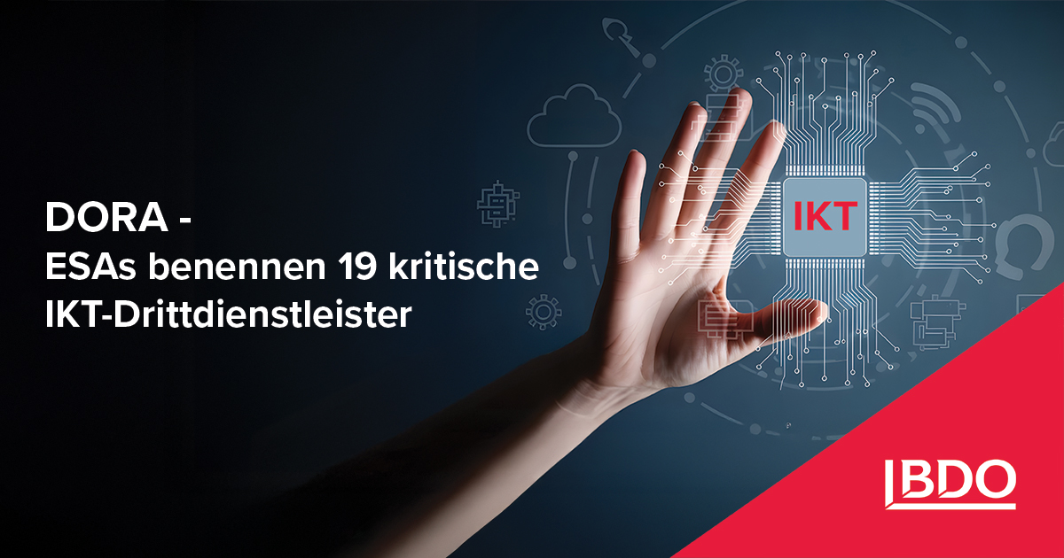 EU benennt 19 kritische IT-Drittdienstleister nach DORA
