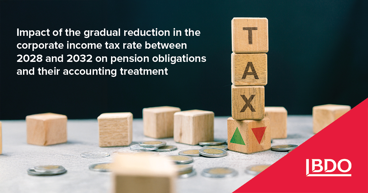 Reduction of the corporate tax rate and its impact on pension ...