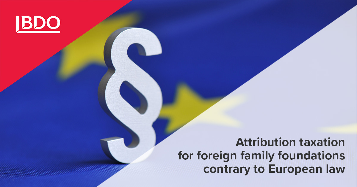 German court rules foreign family foundation taxation contrary to EU law