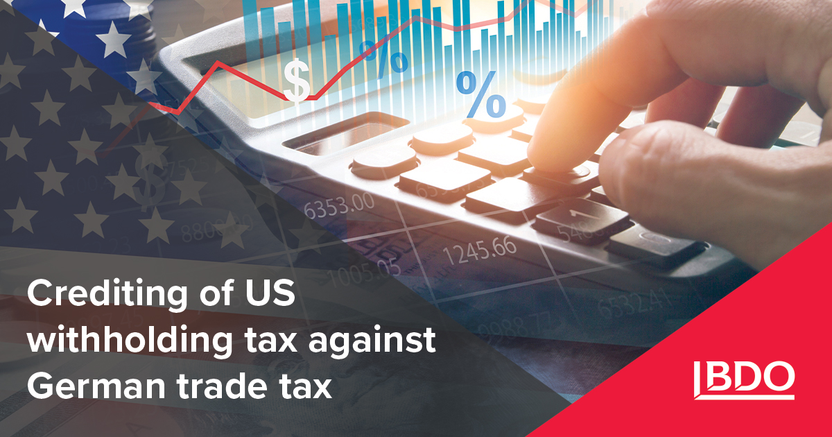 US withholding tax creditable against German trade tax, court rules