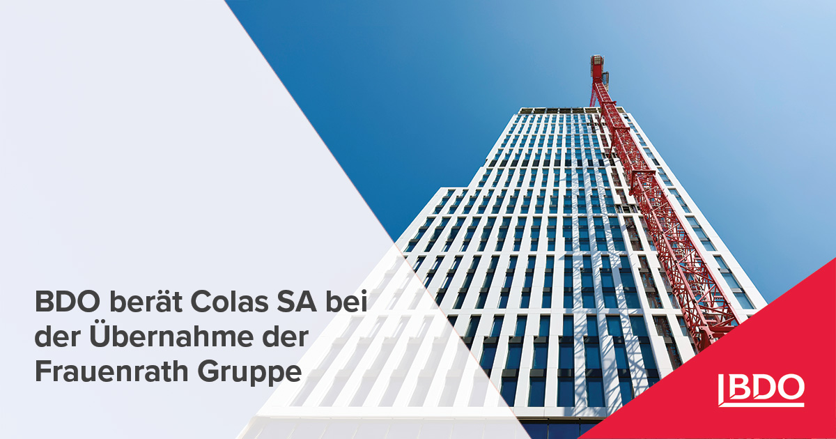 BDO advises Colas SA on the acquisition of the road construction ...